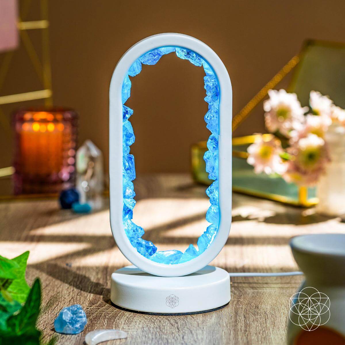 Clear Quartz Night Lamp for Success and Positive Energy - Crystal Healing Decor