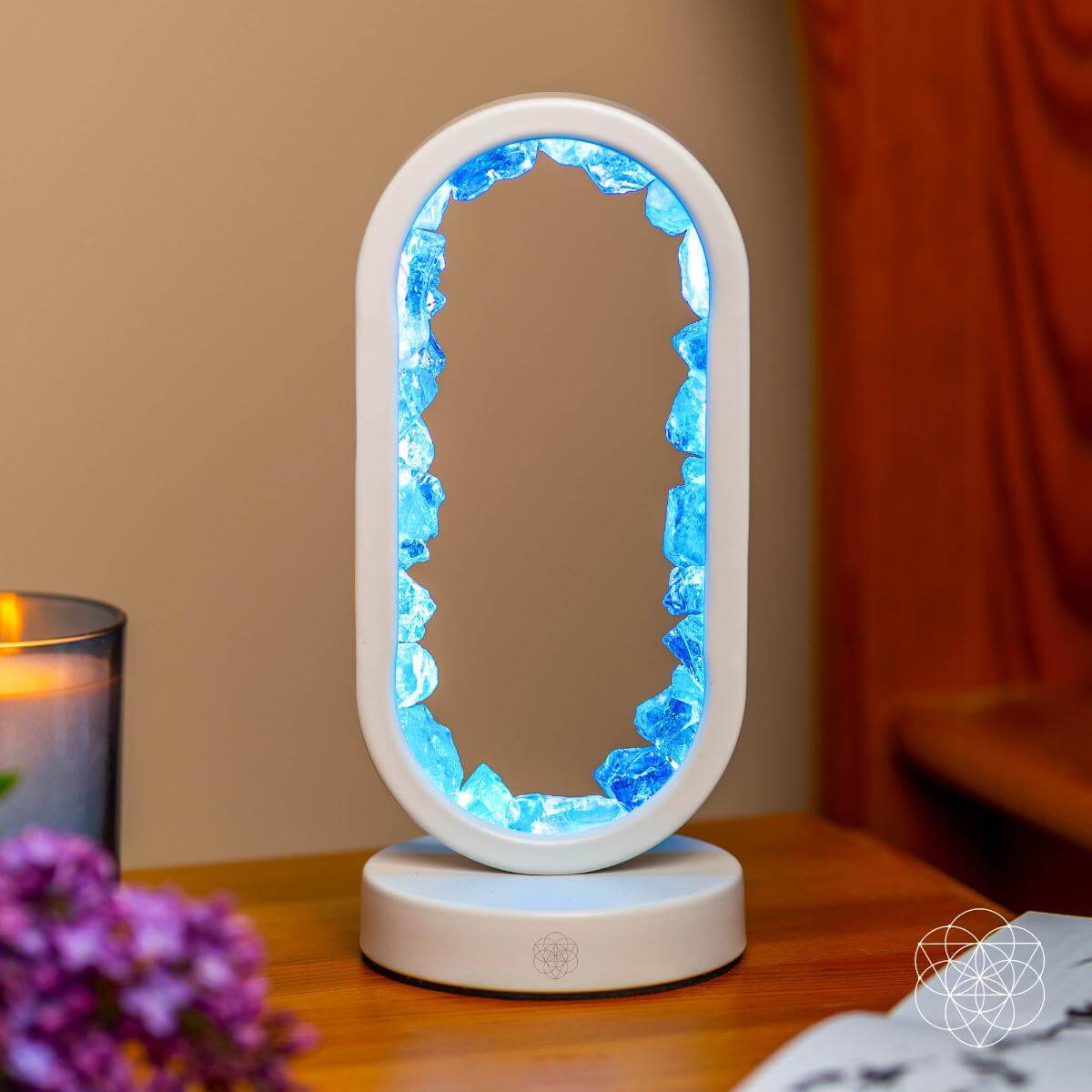Clear Quartz Night Lamp for Success and Positive Energy - Crystal Healing Decor
