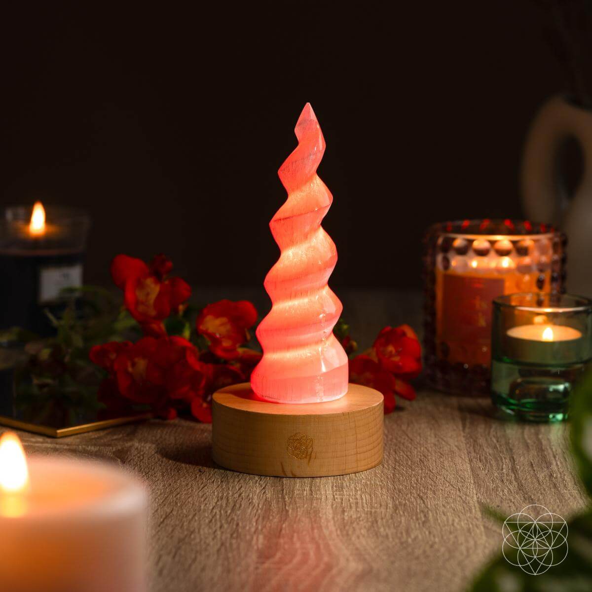 Selenite Flame Night Lamp - Healing Crystal Light for Home Decor and Meditation